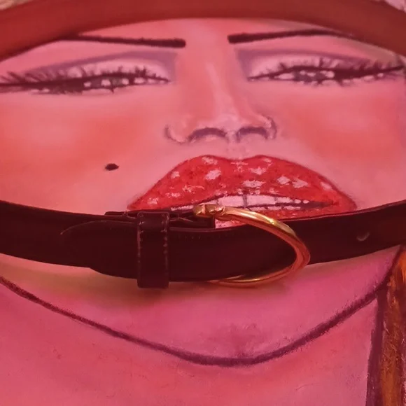 Coach Black Leather Belt with Gold Buckle sz.M - Picture 2 of 5